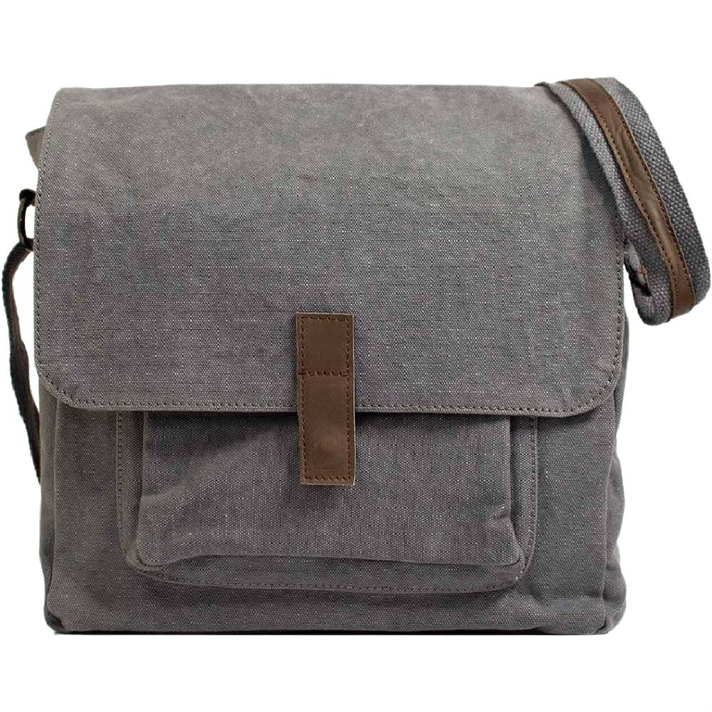 Canvas Crossbody Bag with Leather Trim Perfect Fusion of Style and Funct…